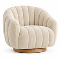 Poltrona, seduta e schienale a spicchi, beige/marrone